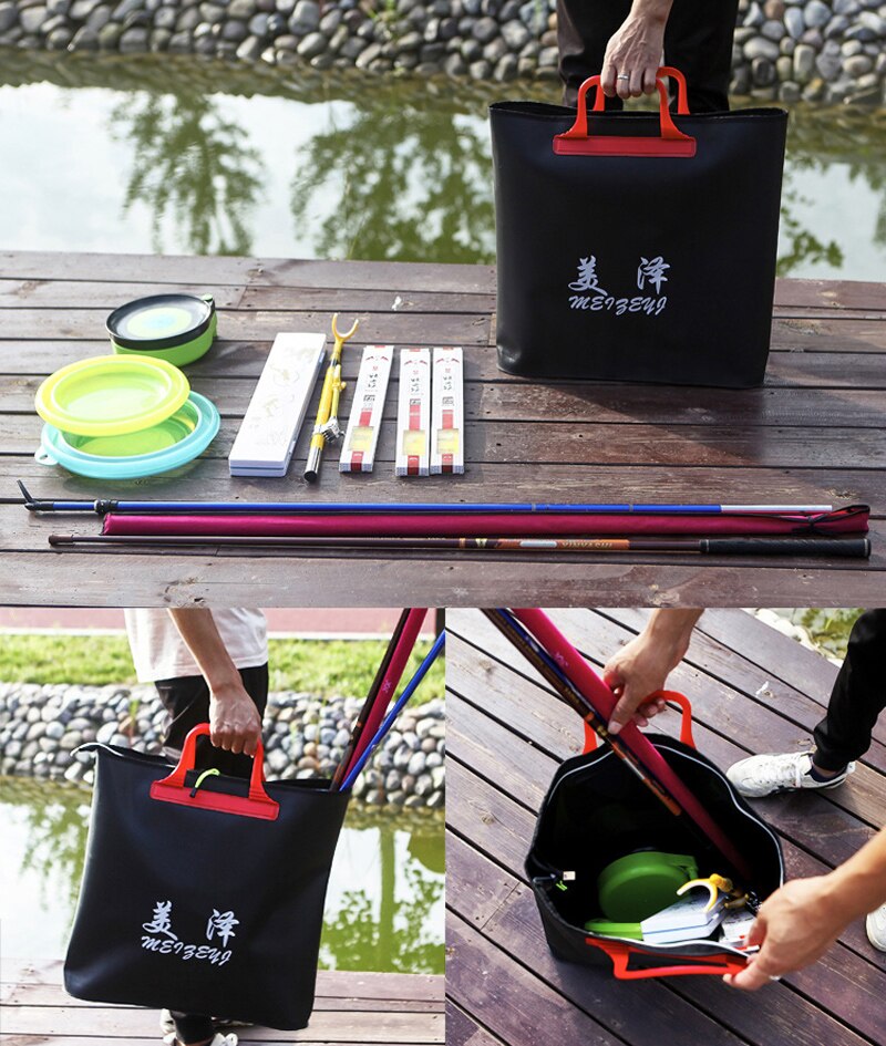 Big Fishing Bag Waterproof Thickening Tote Bag Live Fish Handbag Multi-function Light Fishing Gear Bucket Fishing Box Supplies