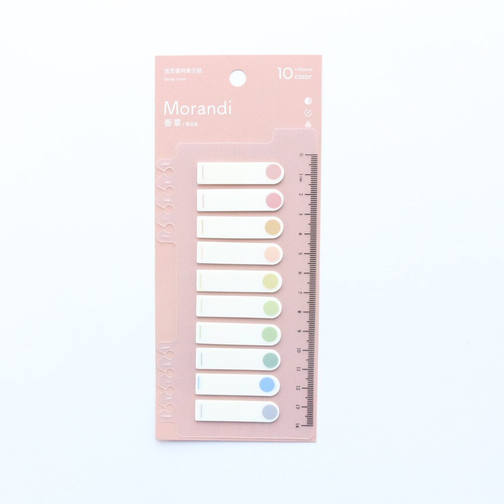 Domikee Klassieke Kantoor School Sticky Kleur Index Label Notepad Lot Pet Student Vlaggen Memo Pad Voor Spiraal Notebook Briefpapier: WHITE