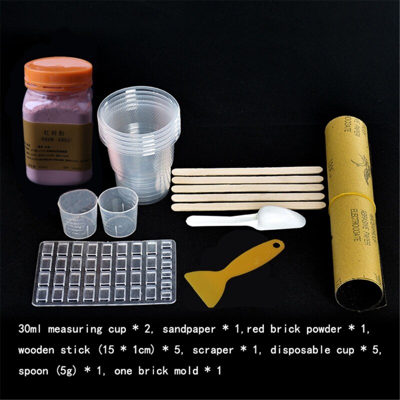 1/16 miniatur Simulation Ziegel DIY Bausatz Sand Tabelle Diorama Landschaft Landschaft 203C