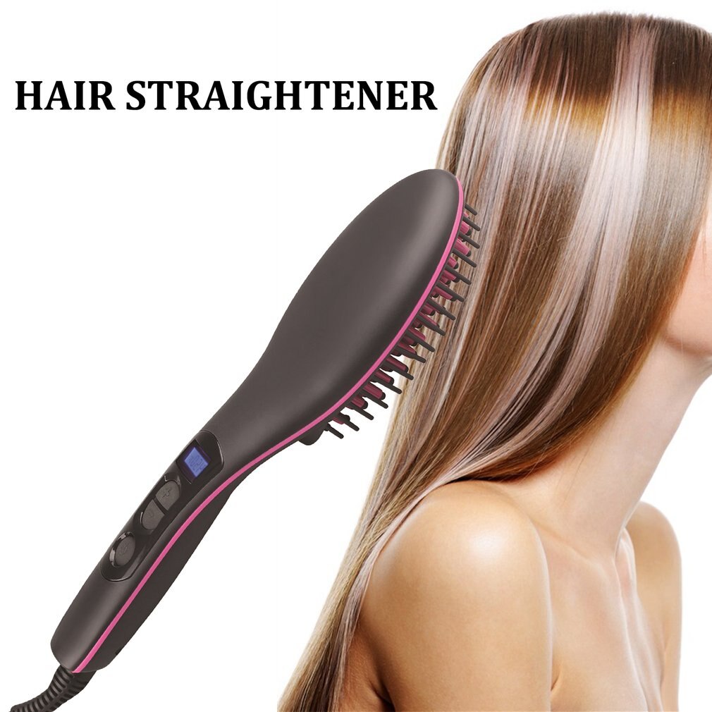 Peine de pelo alisador de pelo mágico peine de pelo eléctrico recto peine Anti-escaldado y cómoda cabeza de frotamiento táctil