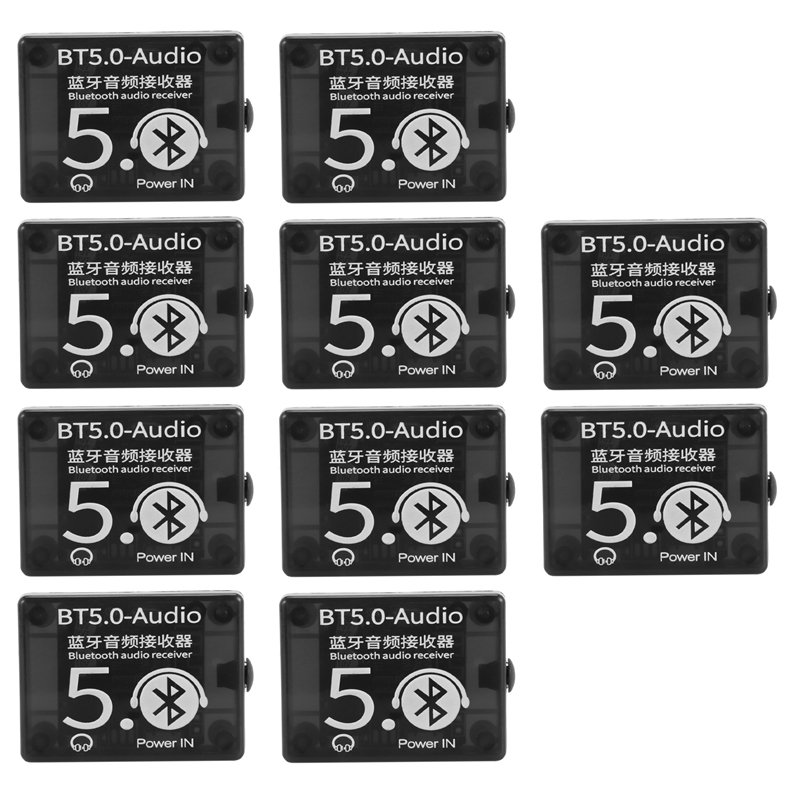 10X BT5.0 Audio Ontvanger MP3 Bluetooth Decoder Lossless Auto Speaker Audio Versterker Board Met Case: Default Title