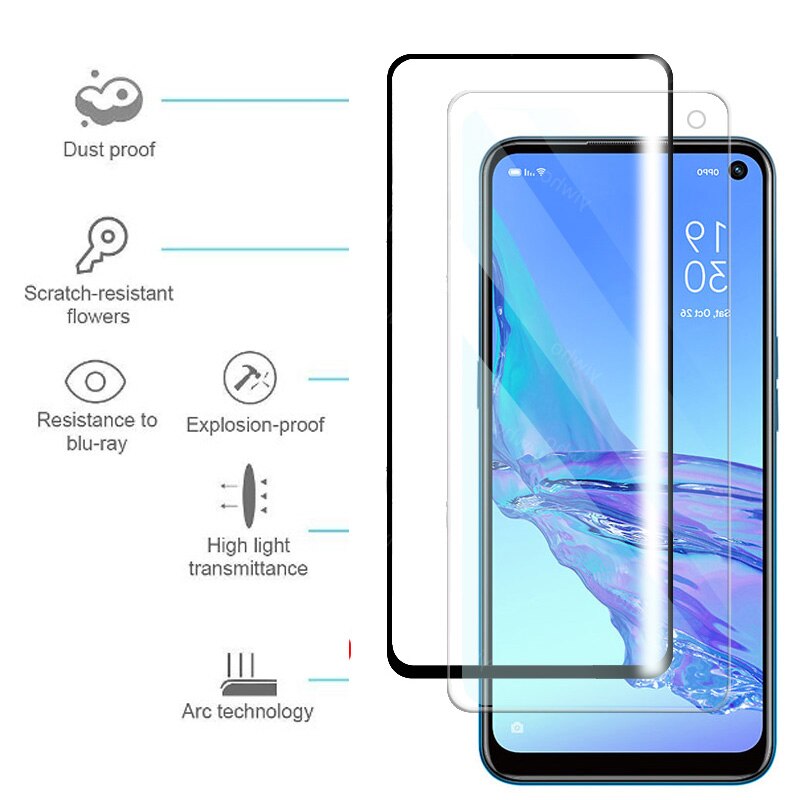 Vetro protettivo per oppo a 53 s pellicola protettiva per fotocamera in vetro per oppo a 53 s 6.5 "pellicola temperata per schermo frontale di sicurezza a53s oppoa53s
