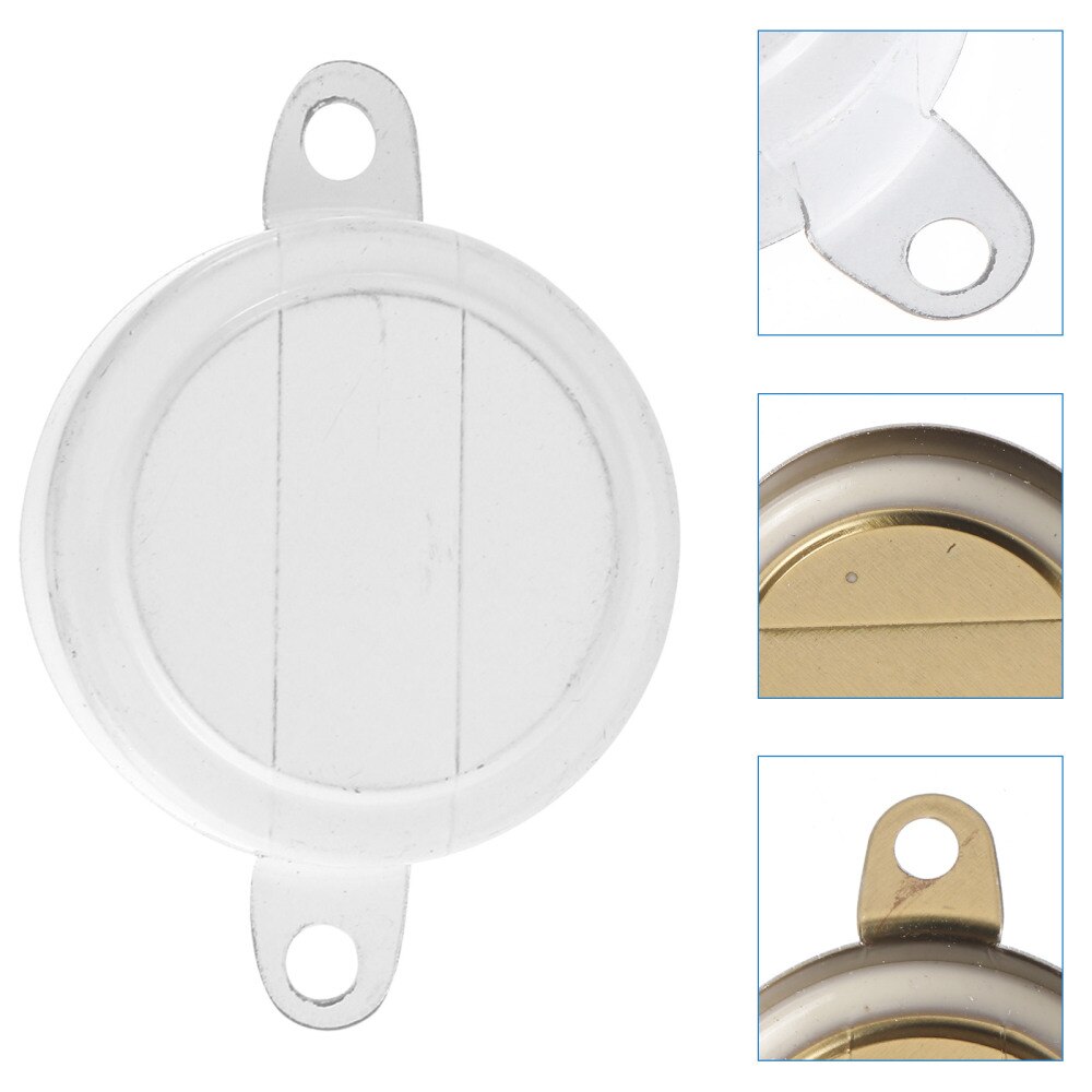 80Pcs Seal Caps Iron Barrel Covers Waterproof Barrel Sealing Lids White: White