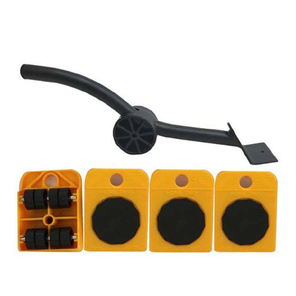 Home Trolley Lift And Move Slides Kit Easily System For Heavy Furniture 4 PC Rollers & 1PC Furniture Lifter Mover Transport set