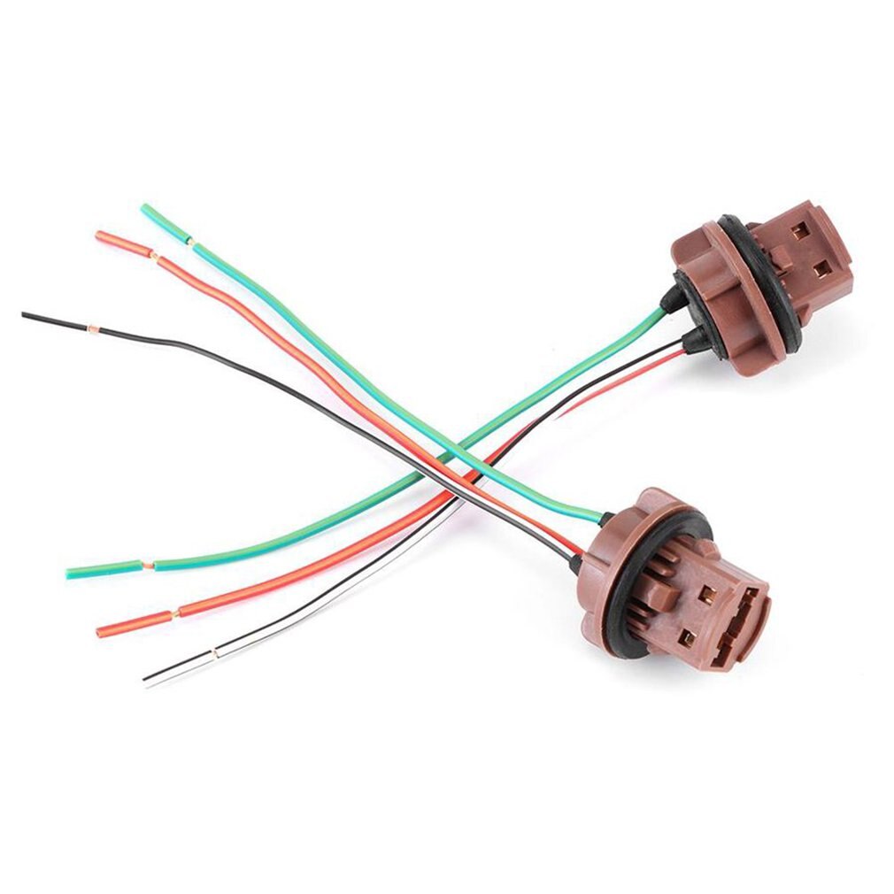 2Pcs 7443 Bulb Socket T20 Lamp Holder Adapter Base Connector For Brake Lights Harness Car Accessories