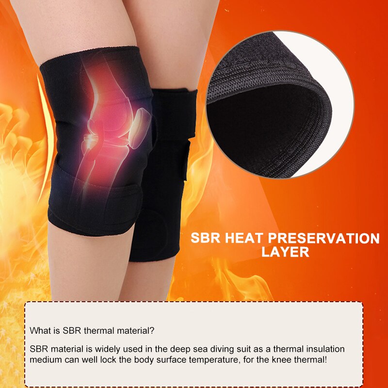 1 Paar Toermalijn Zelfopwarming Knie Protector Magnetische Therapie Knie Beschermende Riem Artritis Brace Ondersteunt Beschermen Apparatuur