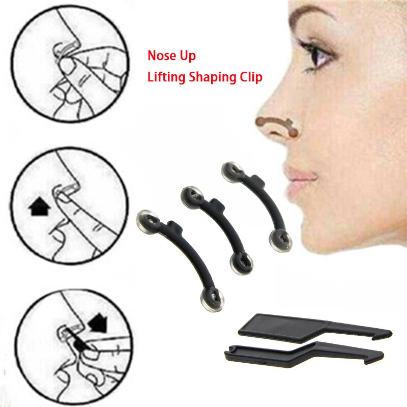 1 Set Beauty Neus Omhoog Lifting Bridge Shaper Massage Tool Geen Pijn Neus Shaping Clip Clipper Vrouwen Meisje Stimulator 3 size