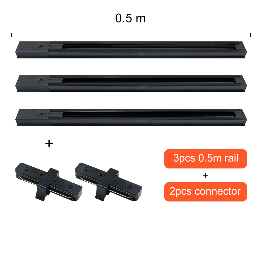 LED-Spur-Stelle Beleuchtung Schiene Spur Streifen 0,5 m 1m Weiß Schwarz 2 Draht Spur 2 Teile/los Schiene Streifen stecker Für Spur Licht führen: Licht Gelb