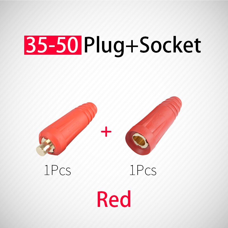 Conector de Cable de soldadura rápido adaptador para enchufe DKJ 10-25 35-50 50-70 acoplador accesorios de la máquina de soldadura: DKJ 35-50 Red