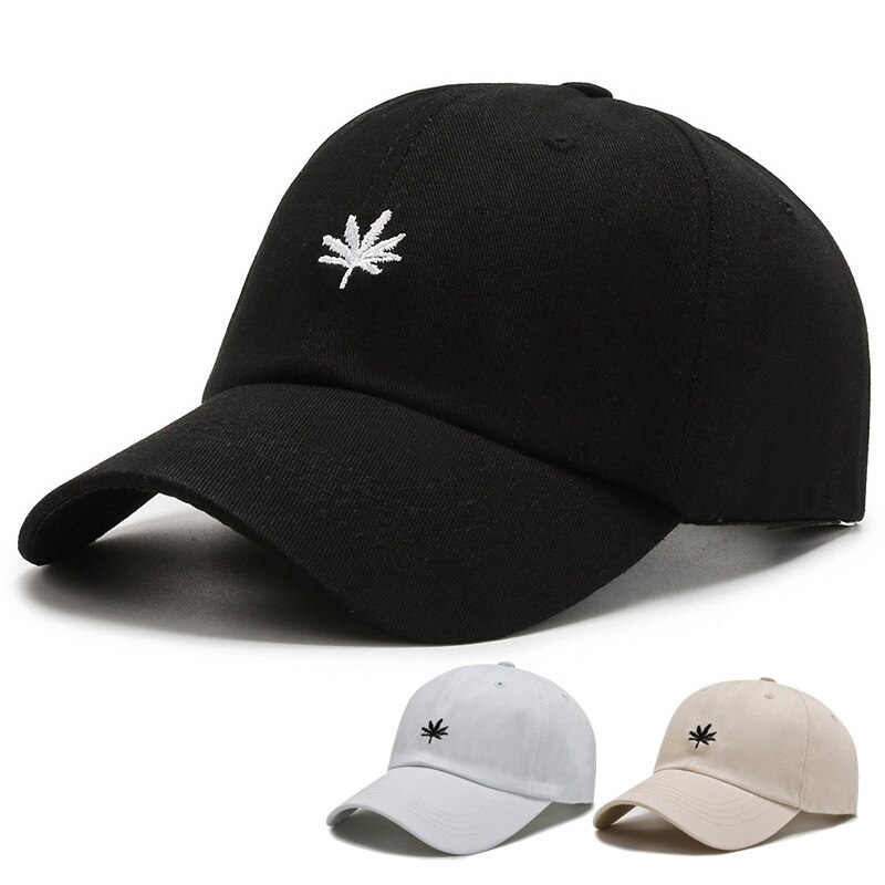 Hoed Mannen En Vrouwen Netto Rode Eenvoudige Mode Baseball Cap Koreaanse Leisure Cap Gebogen Rand Hoed Herfst Maple blad