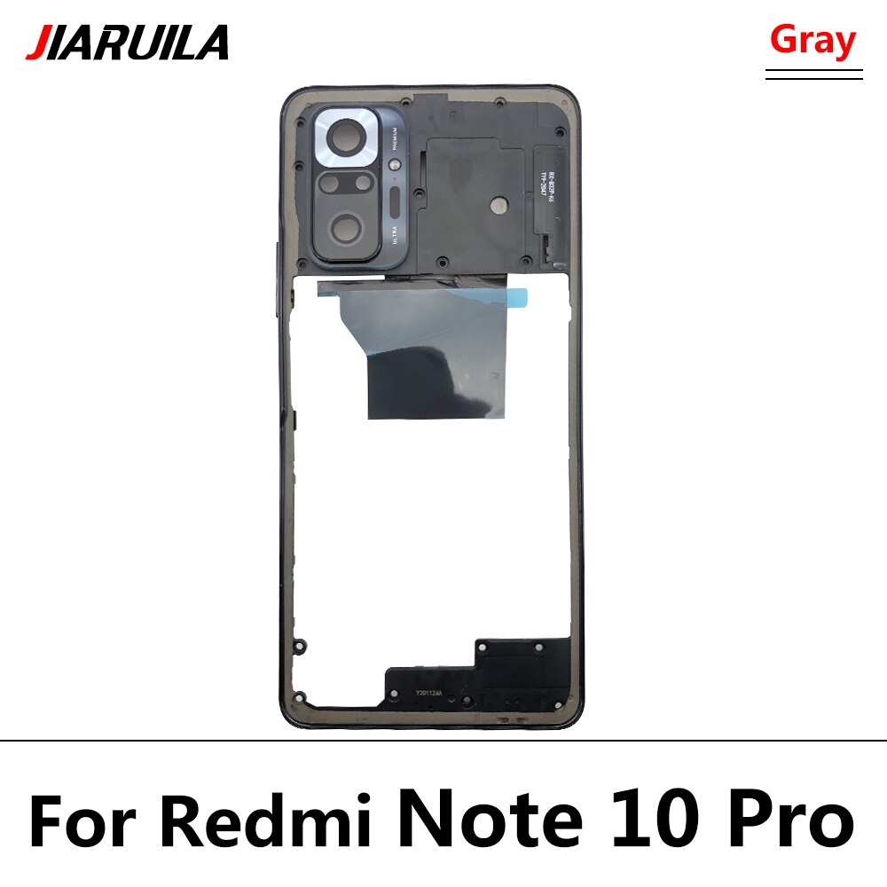 Rear Back Camera Glass Lens With Frame For Redmi Note 10S 10 Note10 Pro Cell Phone Repair: Note 10 Pro Grey