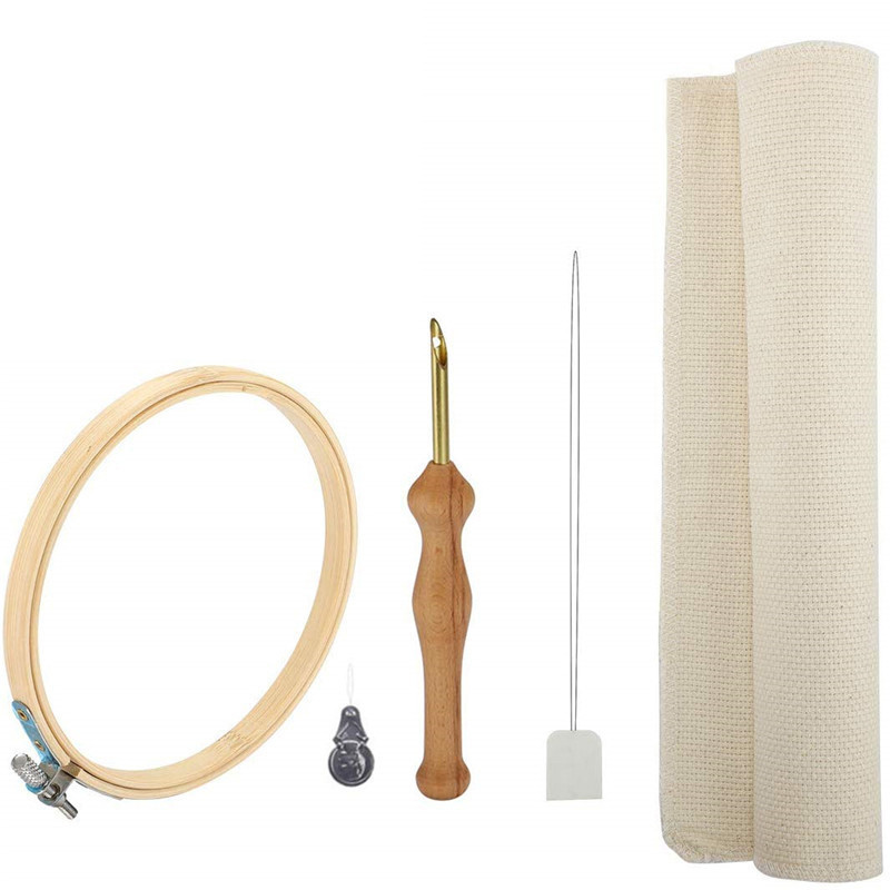 Conjunto de madeira com agulha para costura, acessórios de costura mágica, bordado, conjunto de tecido, argola, pano, ferramentas de costura manual: Style 2