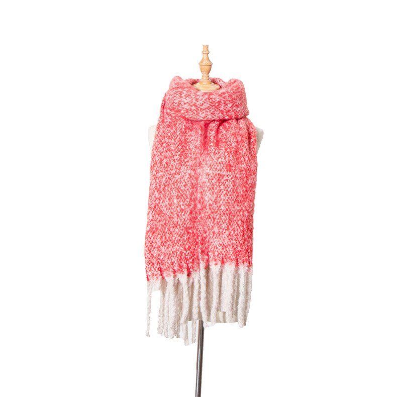 Gros sable gland pince fleur couleur correspondant écharpe châle épaississement écharpe écharpe femmes hiver Sjaals Voor Dames femmes écharpe: 5