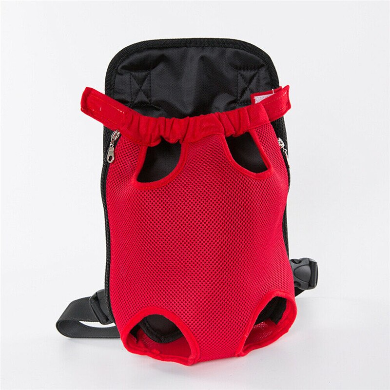 Legs Out Front Pet Dog Cat Carrier Hands-Free Adjustable Backpack Travel Bag Small Medium Puppy Doggie Kitty Cat Outdoor Use: Red L