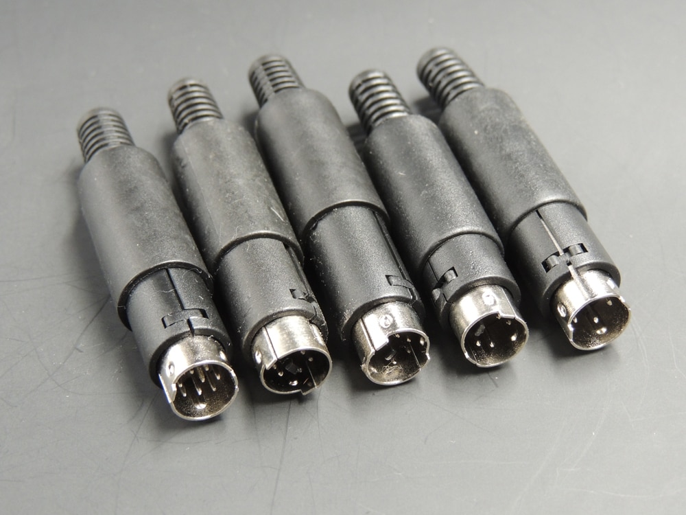 10Pcs Mini 3 4 5 6 7 8 Pin Din Male Plug With Plastic Handle Adapter Soldering Cables DIY Connector