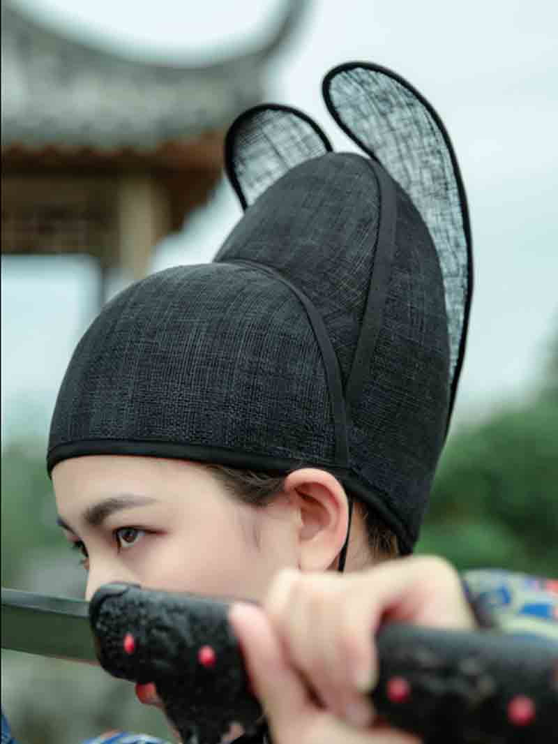 Hanfu Hat For Men&amp;Women Chinese Ancient Ming Dynasty Black Gauze Hat Headdress Male Cosplay Hanfu Formal Hat For Men Women