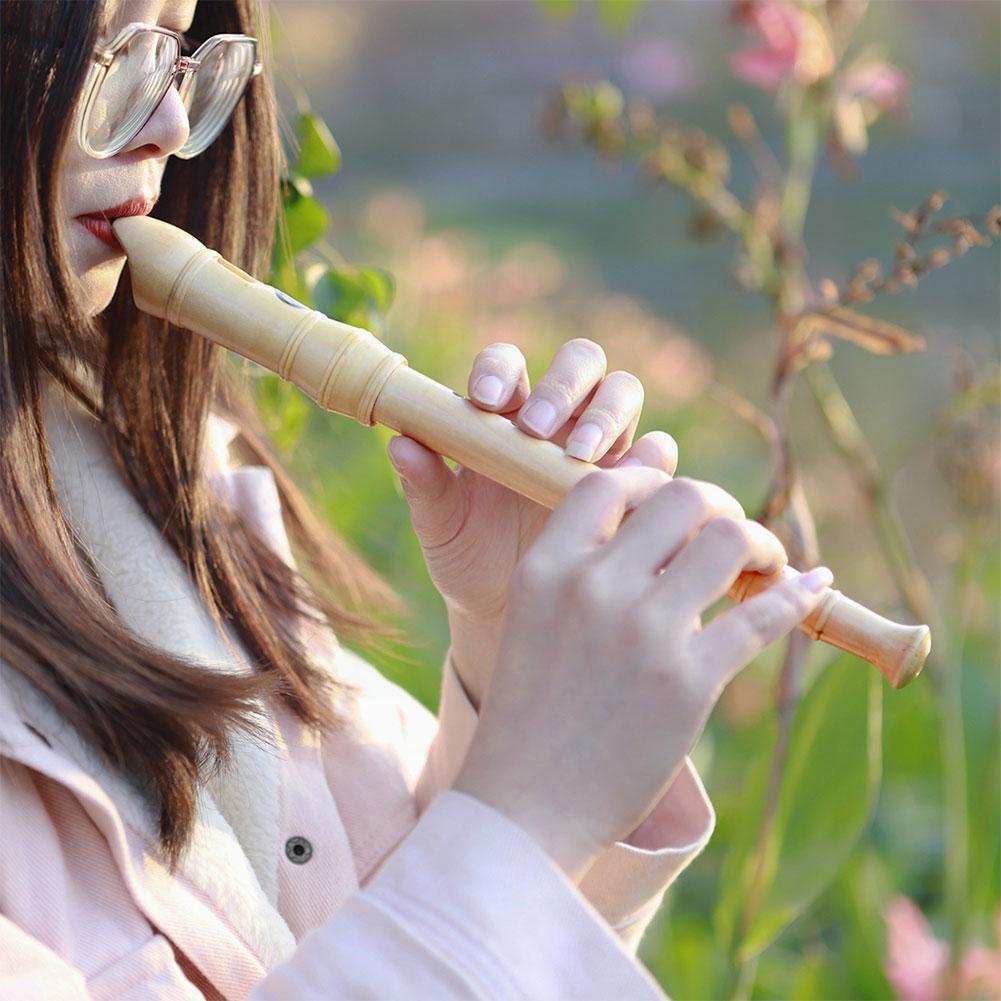8 Holes Flute Long Musical Soprano Recorder Kids Educational Instrument For Clarinet Beginner Flute Plastic Instruments Q0F1