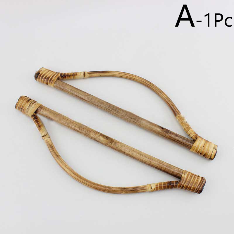 1Pc Bamboe Rotan Purse Hanger Tas Handvat Diy Handtas Vervanging Zak Accessoires Stijl Vintage Houten Zak Frame 27x8cm: A-1PC