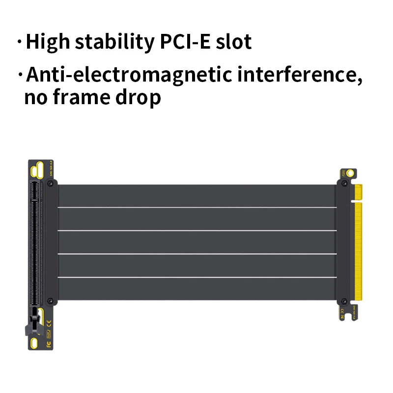 TEUCER PCI-E Gen 4.0 3.0 16X Riser Video Graphics Card Shielded Flexible 90° Mounting GPU Lossless Mount Extension Cable 15/20cm