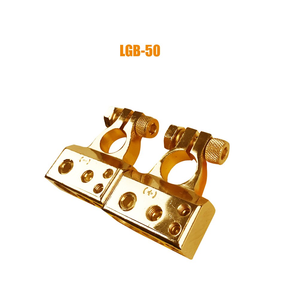 A pair Thickening Pure Copper Car Battery Pole Clamp Automobile Battery Storage Pile Head Connector Clip: LGB-50