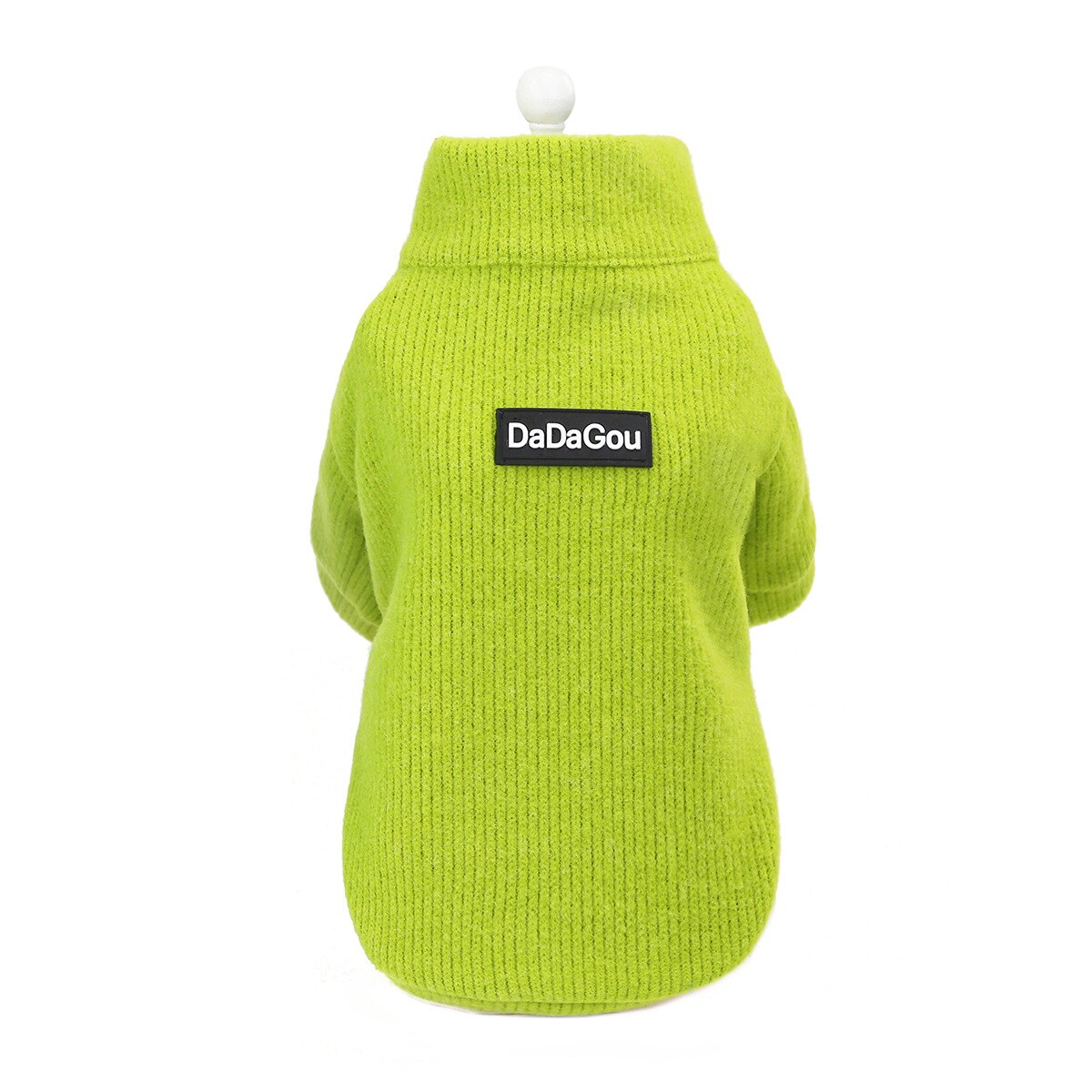 Winter Pet Dog Clothes Zipper Slim Fit Soft Sweater Warm Jacket Knitting Costume For Chihuahua Pug Small And Medium Dogs Cats: green / XL