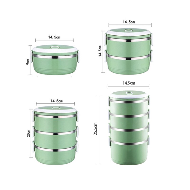 Protable Lunch Box Stainless Steel Bento Boxes Multilayer Lunch Box For Kid Office Workers Microwave Food Container Tableware