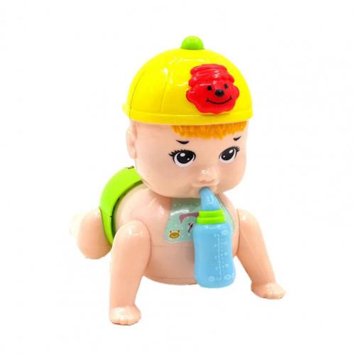 Crawling Toy with Feeding Bottle Intelligence Development Non-toxic Crawling Baby Doll Puzzle Toy for Toddlers Early Education T: Default Title