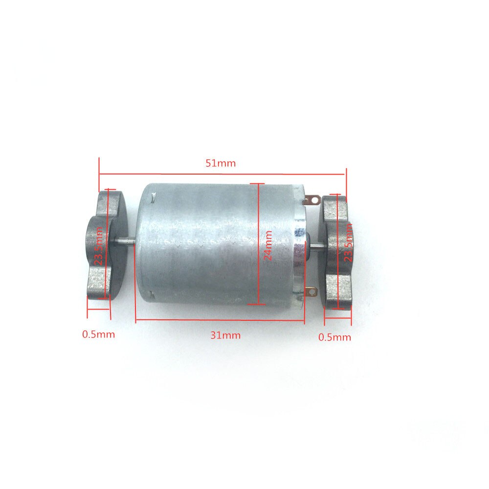 Høj hastighed 6000 rpm kraftig vibration 6v 12v 24v dc vibrationsmotor til mikromassagemotor  r370 dobbelt sektorhoved