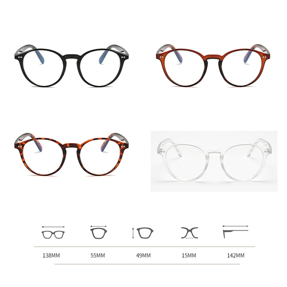 Retro runde øje blå lys blokerende briller ramme kvinder optiske briller rammer blokerende spil filter briller  uv400