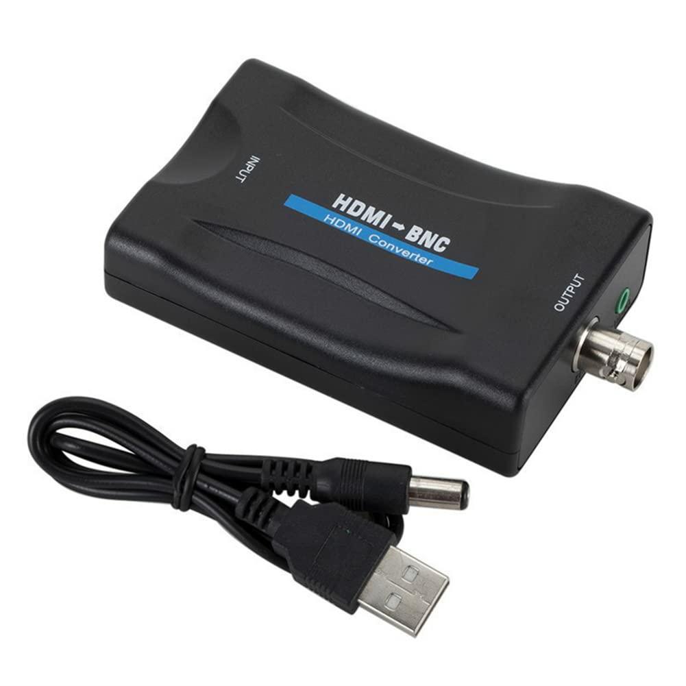 HDMI to BNC Converter Video Adapter - Convert HDMI to Coaxial Analog CVBS Signal for TV, Monitor, VCR, DVR