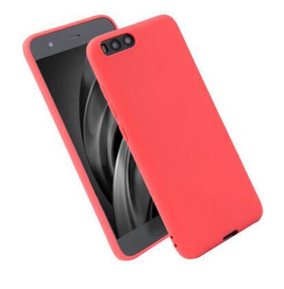 Caso di TPU Della Caramella per Xiaomi Mi 6 Opaca Della Copertura Xiaomi Mi6 del silicone Molle di TPU Caso Della Copertura Posteriore Xiaomi Mi 6: rosso