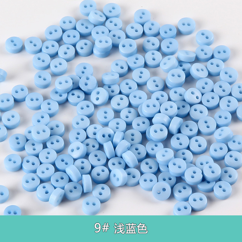 100 Uds. Mini botones de resina de 6mm, accesorios de costura coloridos para ropa infantil, álbum de recortes DIY con dos agujeros: Rosa