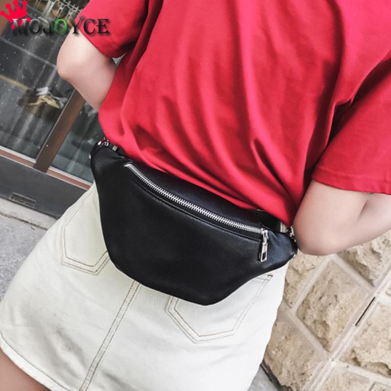 PU Leather Fanny Waist Pack Women Shoulder Chest Belly Belt Handbags Female Crossbody Handbag Fanny Pack Bum Bag Sac Banane