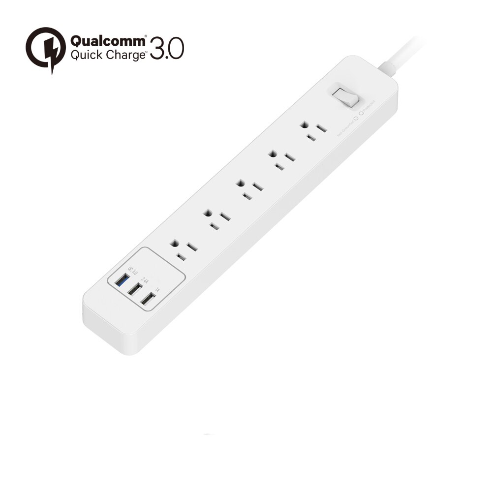 Meerdere Power Strip Surge Protector 3/4/5/6 Manier Ac Outlets Amerikaanse Stopcontacten Met Usb qc 3.0 Quick Charger 1.5 M Verlengsnoer