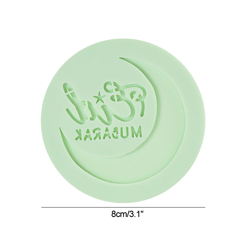 Eid mubarak cookies udskærer måne stjerne tempel præget kiks form fondant stempel ramadan muslimsk fest gør-det-selv kage dekorationsværktøj