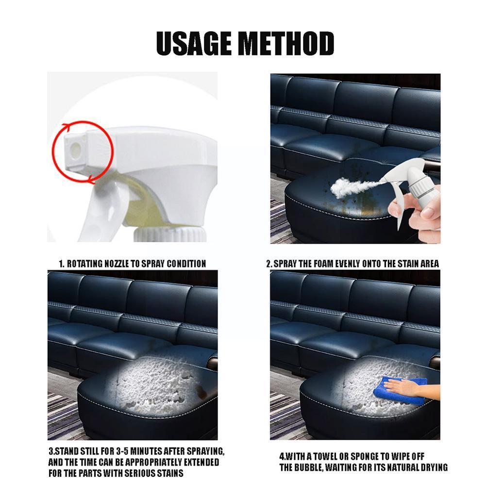 60ml/120ml Multi-Purpose Foam Cleaner Bubble Cleaner Home Cleaning Dust Cleaner Sofa Home Leather Remover Stains C7W3