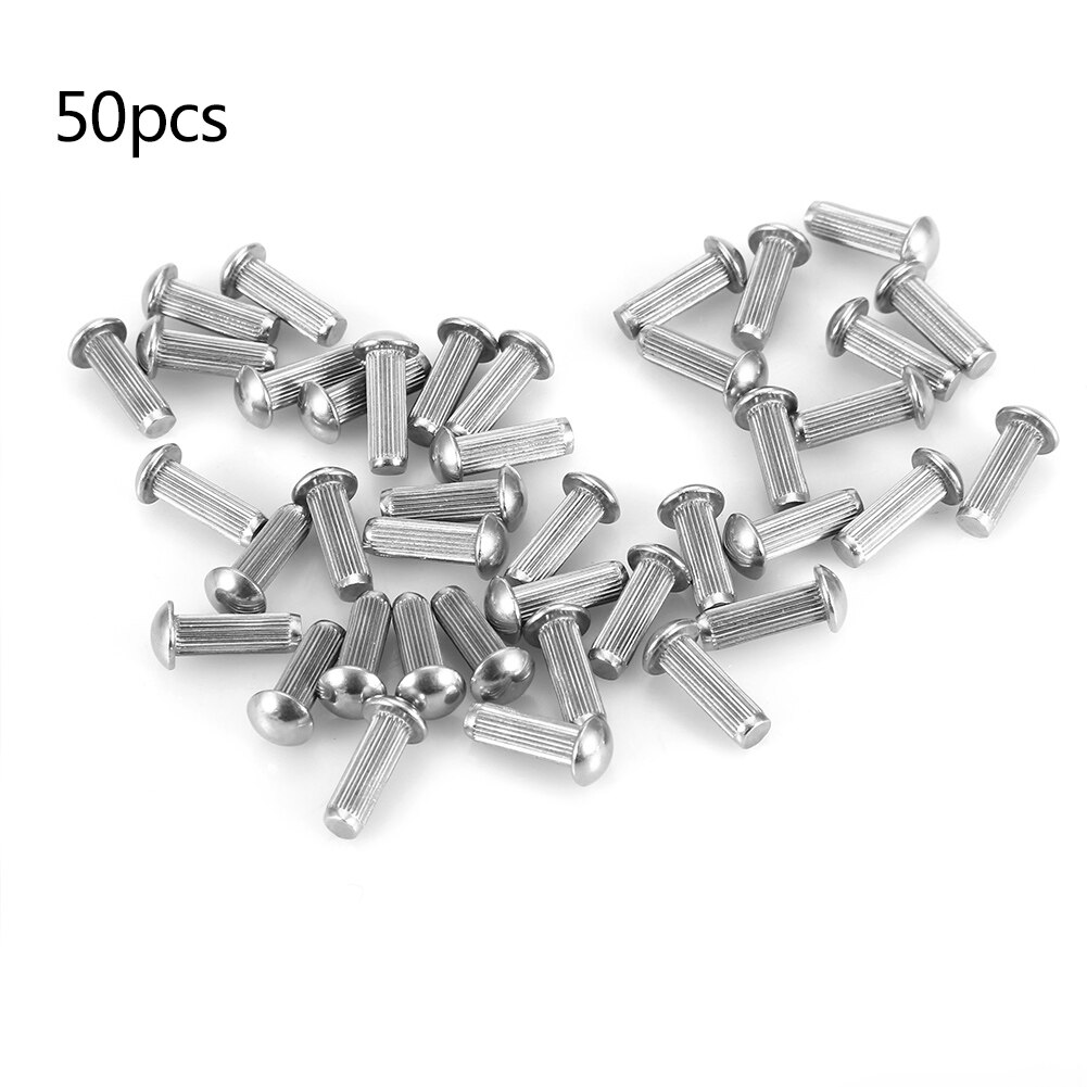 Round 50pcs Round Rivet Rivets Assortment Set Rivet riveting suitcases for fastening: White