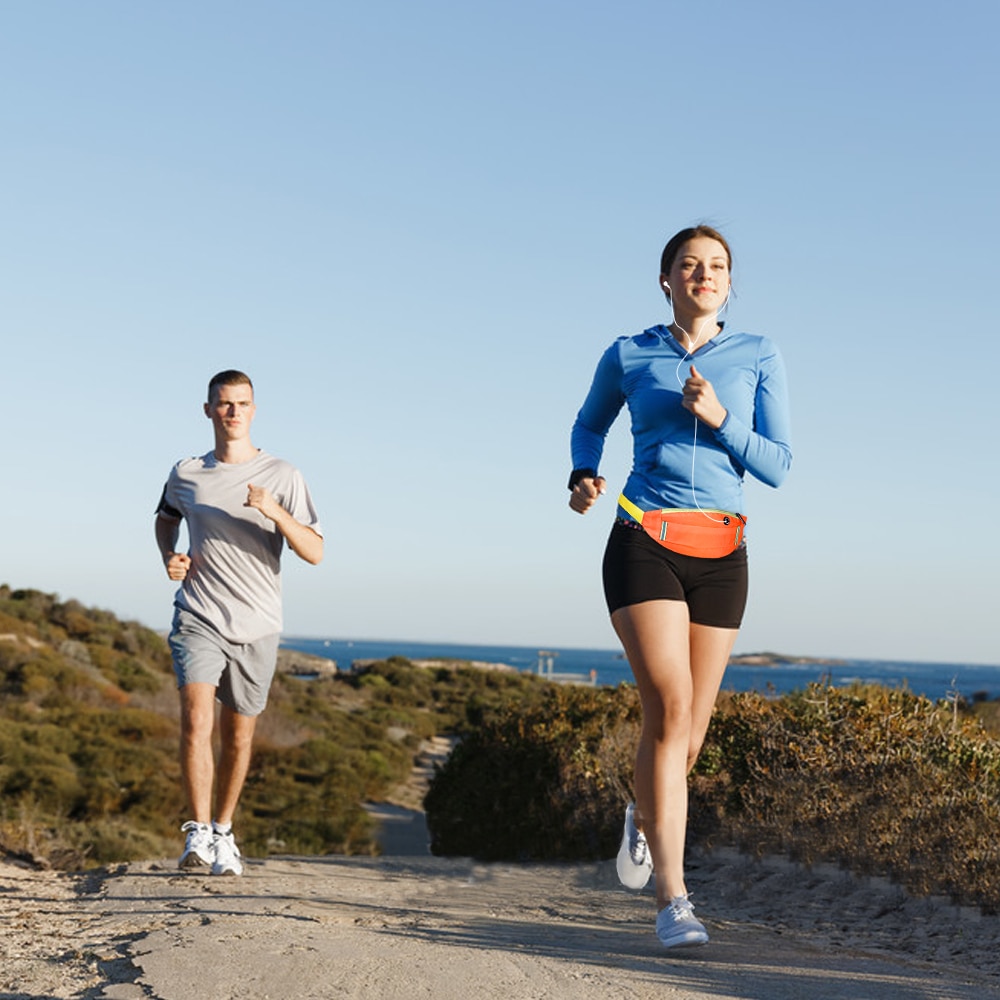 Buylor Corsa E jogging Sacchetto Della Cinghia Del Sacchetto del Pacchetto Della Vita di sport delle donne Riflettente Moda Marsupio culo Borsa Auricolare anca Tasca Cintura Bicicletta Da Corsa