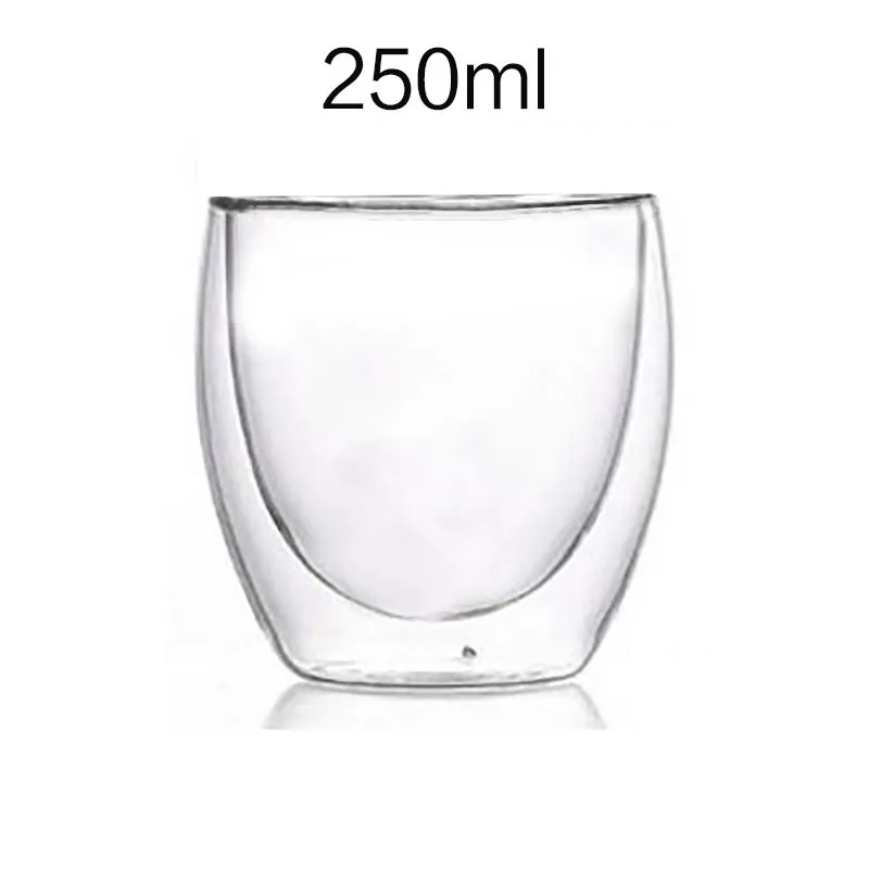 450ml Double-layer Glass Insulated Dessert Coffee Mug with Lid Straw Milk Jug Transparent Sealed Cup Drinkware: black