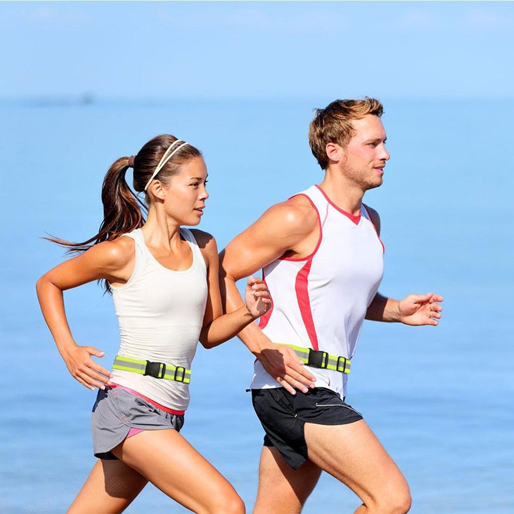 Draagbare Hoge-elastische Reflecterende Riem Unisex Verlichte Riem Voor Nachtelijke Sport Te Dragen Goede Elastische Prestaties