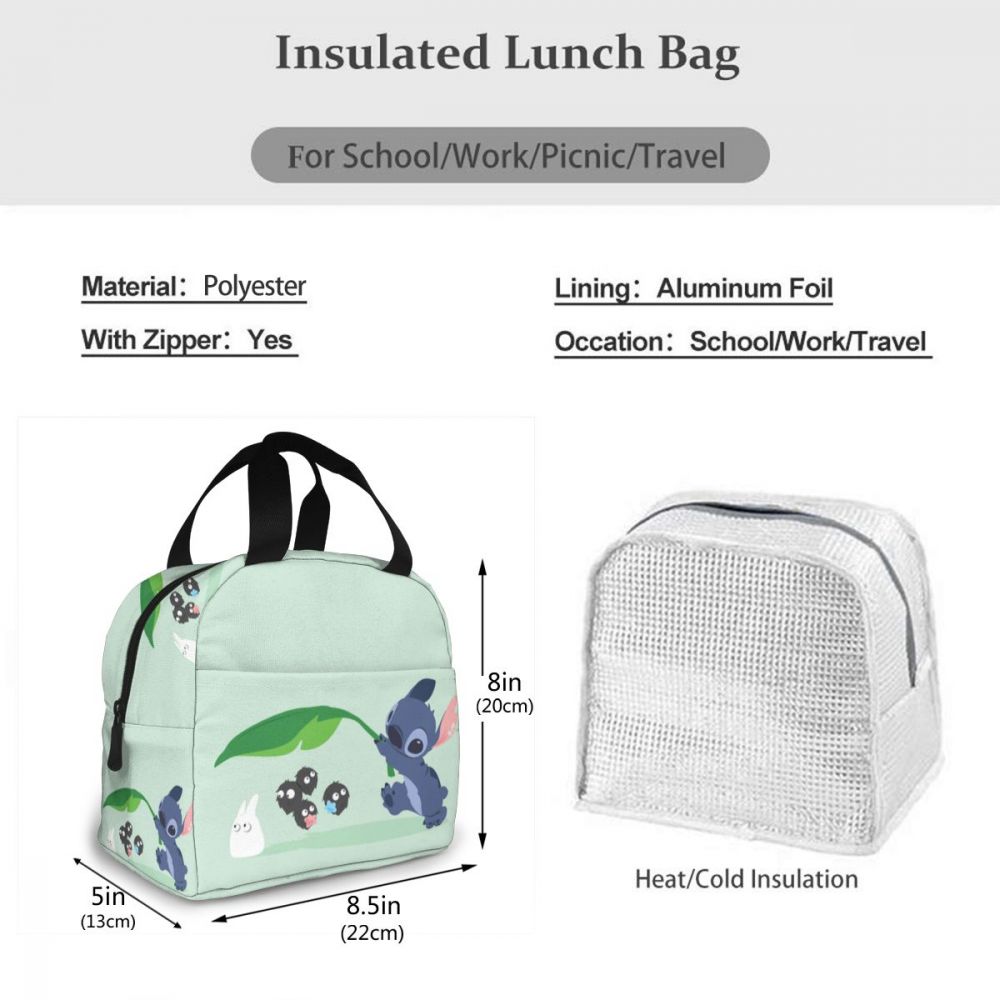 Stitch Lunch bag Custom insulated lunch Lunch boxes for Men and Women Suitable for Adults, Children, Schools And Outdoors