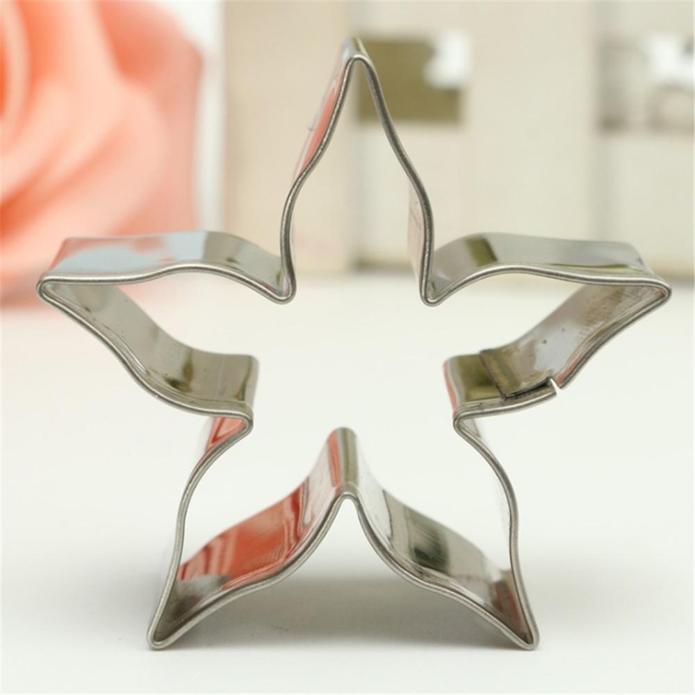 Rvs Starry Bloem Cookie Cutter Biscuit Cake Keuken Bakvorm Voor Fruit Groente Decor Mold 1Pc: 1