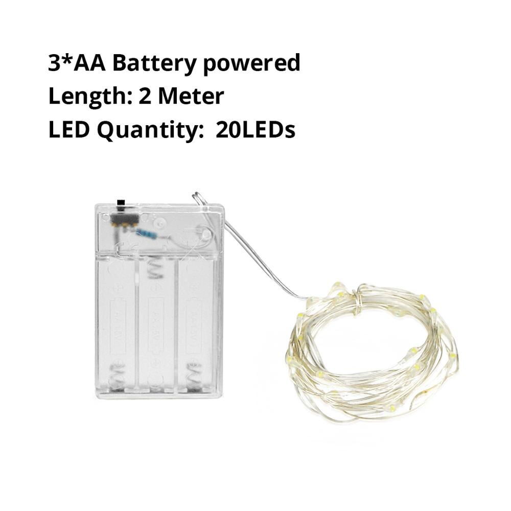 Unterwasser Girlande Lampe IP65 Wasserdichte LED Streifen Schwimmen Schwimmbad Hause Dekorative Band Garten lichter Weihnachten Schnur Licht: AA Batterie 2M / warm Weiß