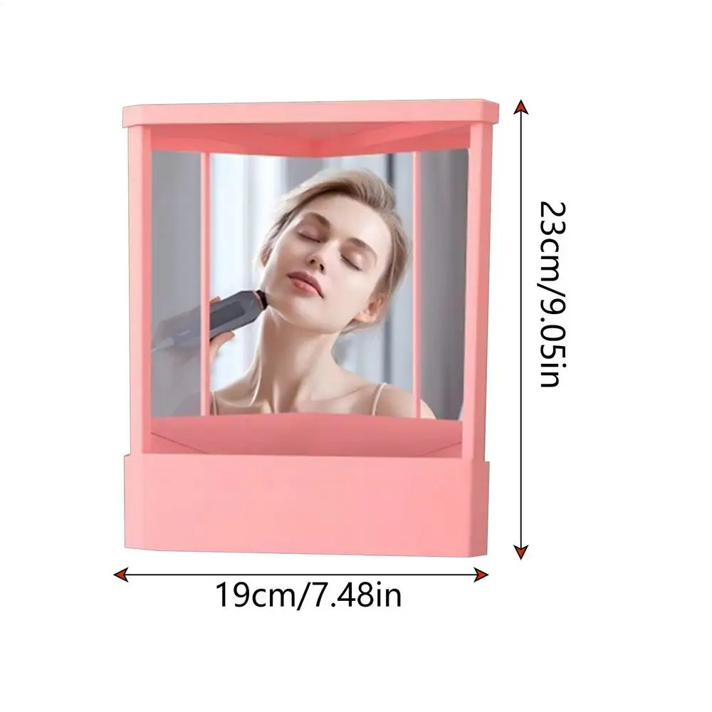 True Mirror Non Reversing Mirror Clear Cosmetic Mirror Dresser Inverted Mirror For Desktop Tabletop Living Room: 82x82cm / Pink