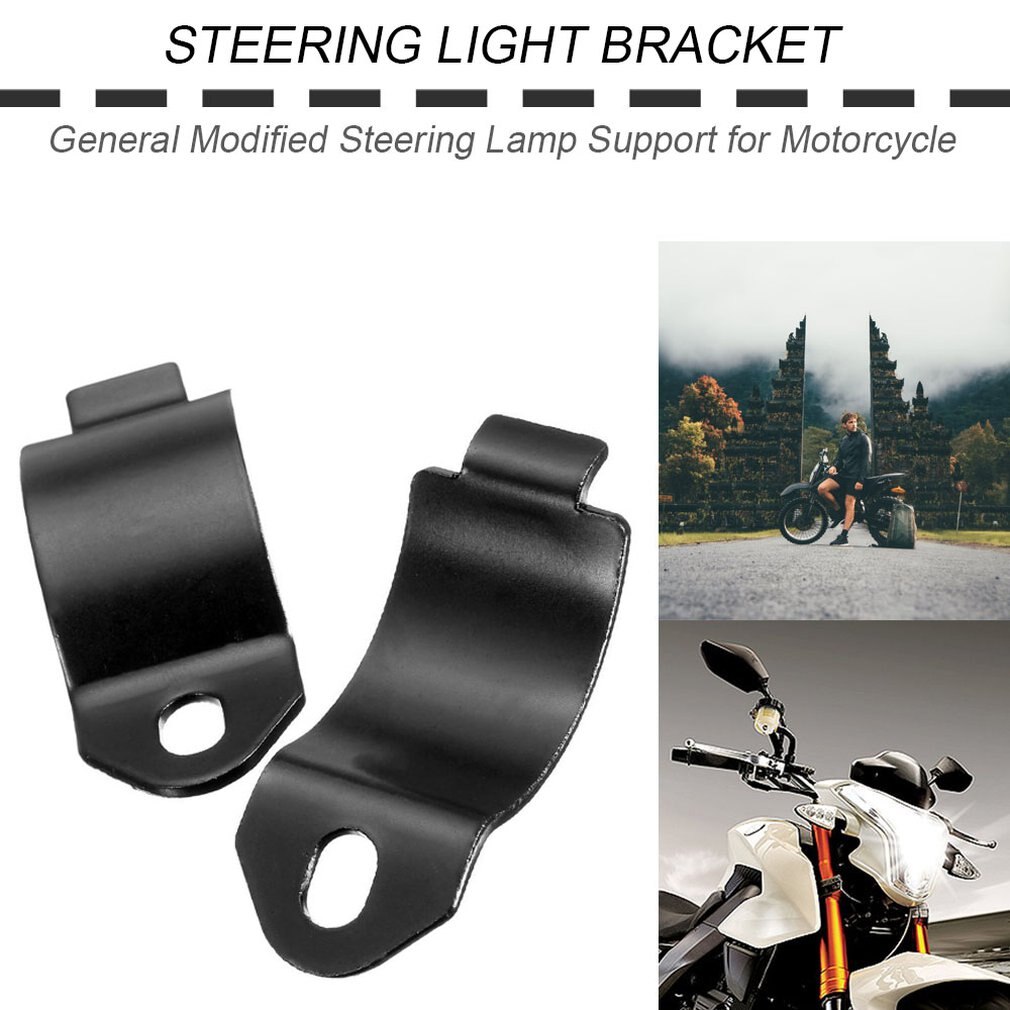 Universal Motorcycle Turn Signals Light Holder Metal Relocation Fork Clamps Mount Lamp Mount Bracket For Motorbike Front Fork