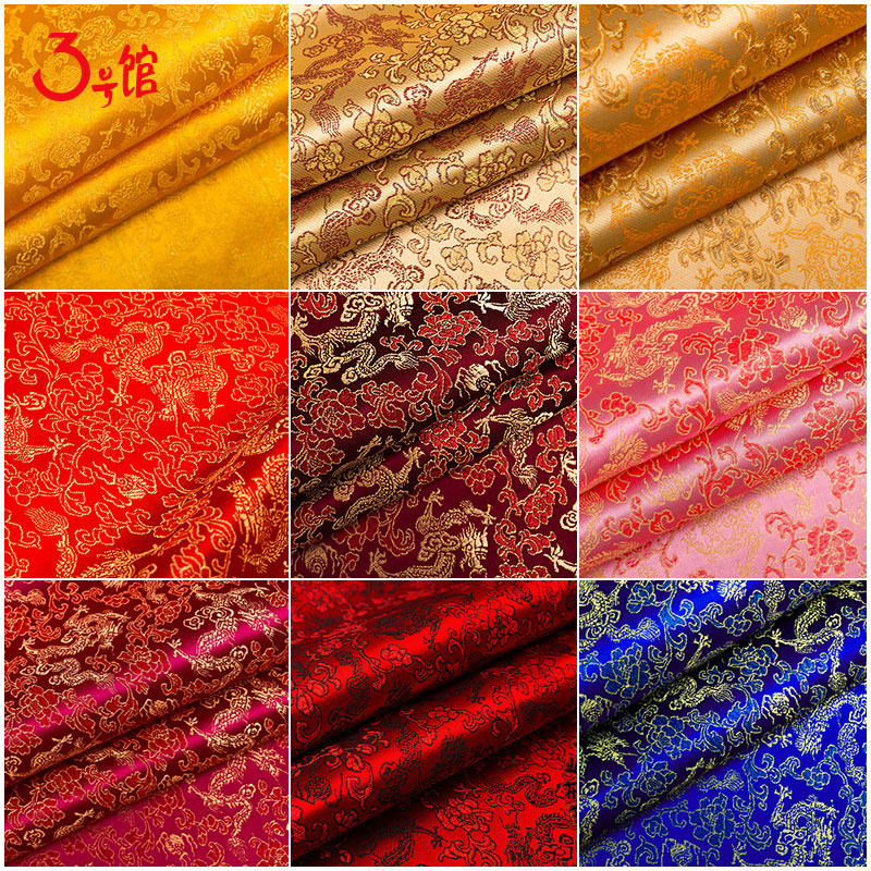 Chinese Stijl Satijn Jacquard Brokaat Stof Voor Naaien Sofa Cover En Diy Cheongsam En Traditionele Chinese Pak TJ0246
