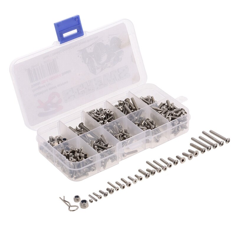 Schraube Kit Mit Box Für Simulation Fernbedienung Klettern Auto Auto Schraube Edelstahl Schrauben Box Reparatur Tool Kit Geeignet Für traxxas: Default Title