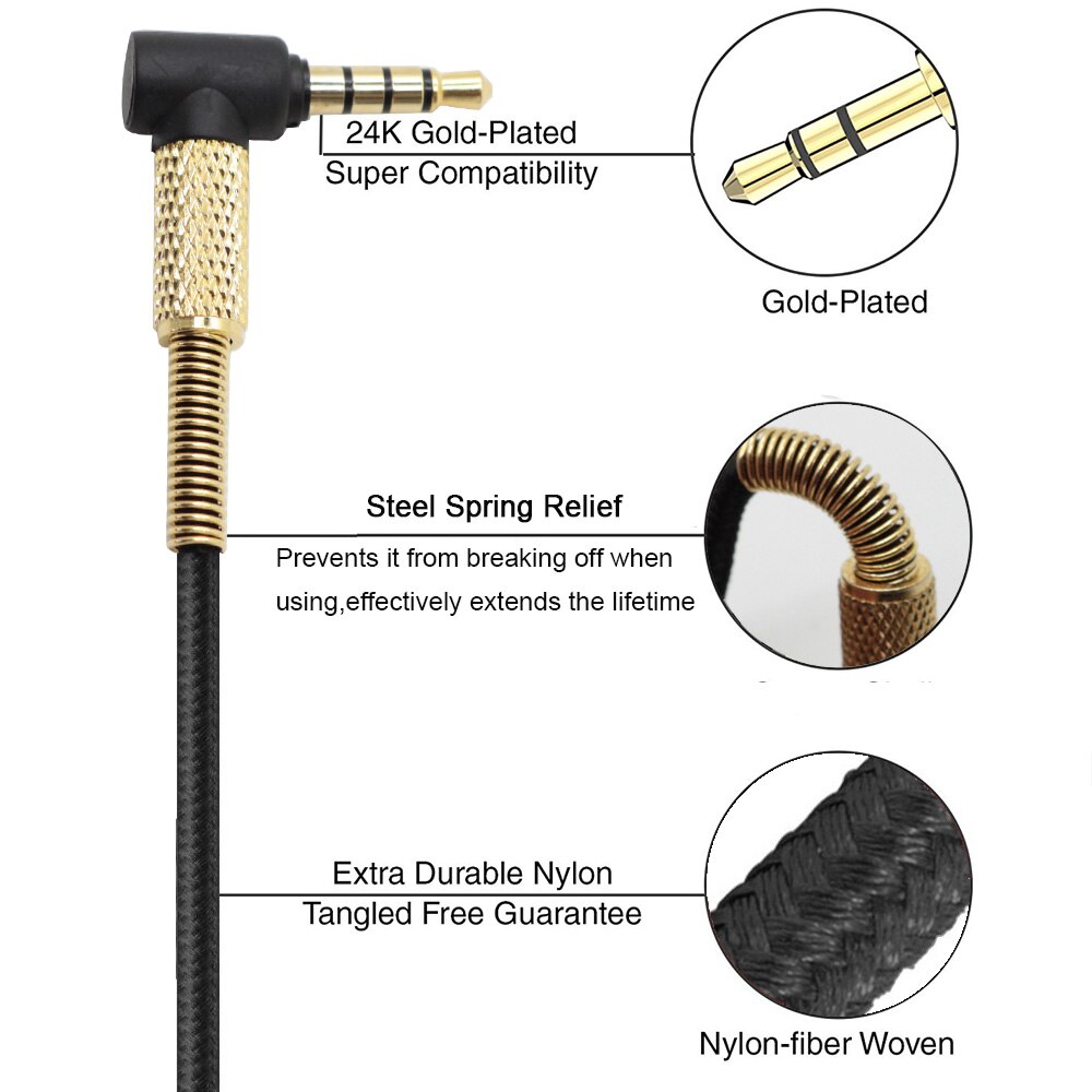 POYATU Wire 3.5mm To 2.5 Audio Cable For AKG K361 Headphone Cable Upgrade Replacement Cord With Mic Remote For IPhone Andriod