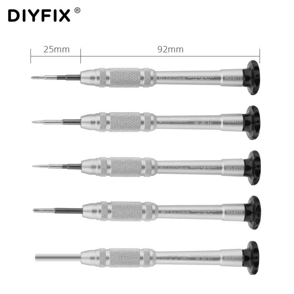 DIYFIX 5 in 1 Schraubendreher-einstellen für iPhone X für iPhone 8 7 6S 6 Reparatur Werkzeuge Öffnung Zerlegen Bausatz