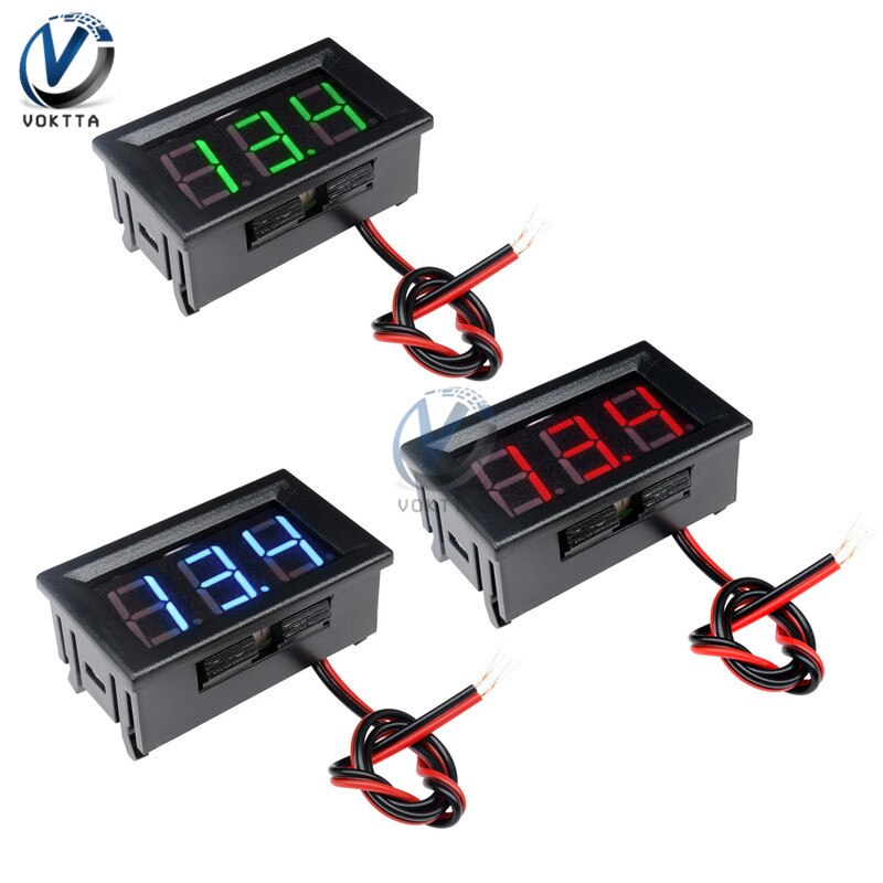 0.56 ''  dc 4.5v to 30v mini digitale voltmeter digitale voltmeter spanning led paneelmeter voor 6v 12v 24v elektromobiel motorfiets